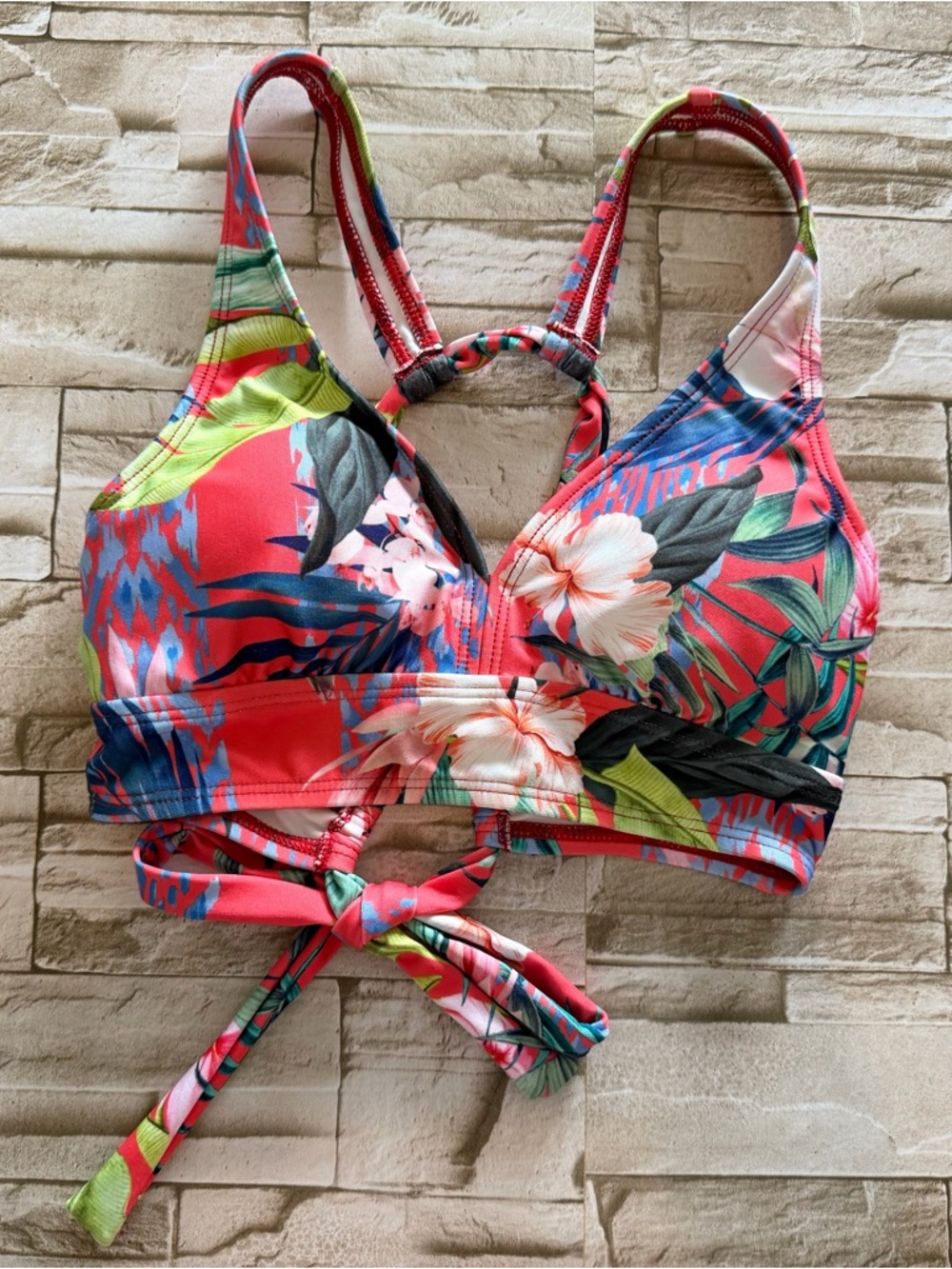 next Women’s Tropical Tie-Back Bikini Top Size 32B/C